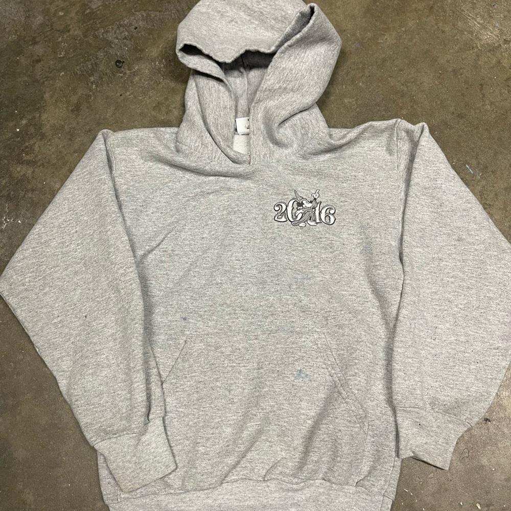 Disney Gray Hoodie Sweater Youth Medium Minor Flaws